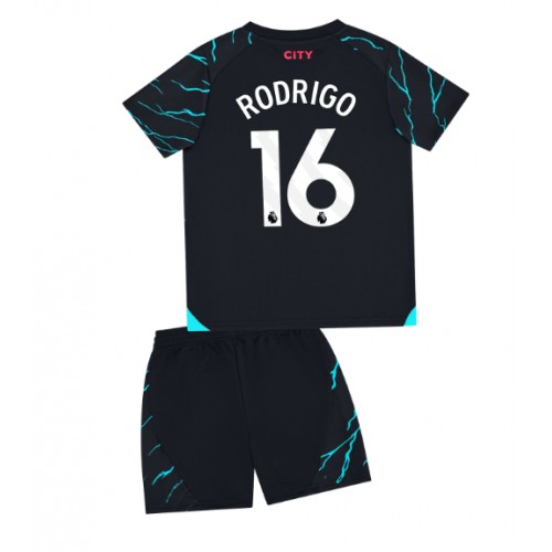 Maillot de foot Manchester City Rodri Hernandez #16 Troisième enfant 2023-24 Manches Courte (+ pantalon court)